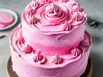 Birthday Cake with Hot Pink Butter Icing