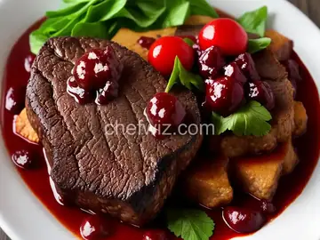 Bison Tenderloin with Cherry-Onion Chutney