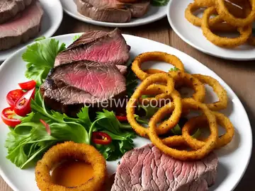 Bistro Steak with Buttermilk Onion Rings