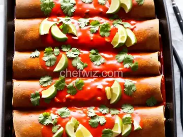 Black Bean Enchiladas with Roasted Red Pepper Sauce