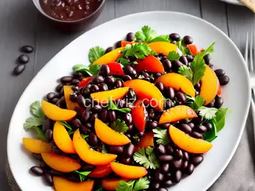 Black Bean Salad with Peaches