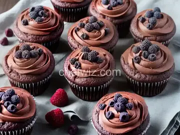 Black Raspberry Chocolate Chunk Cupcakes