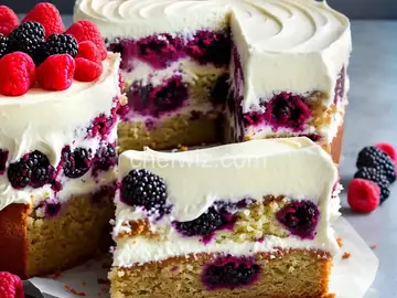 Blackberry Cake With Cream Cheese Frosting Recipe