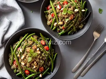 Blackened Green Bean and Quinoa Salad