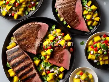 Blackened Tuna Steaks with Mango Salsa