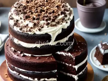 Blackout Cake with Chocolate Crunch
