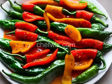 Blistered Shishito Peppers with Spicy Lemon Dipping Sauce
