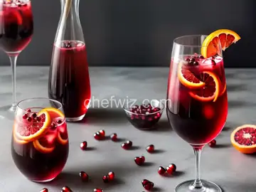 Blood Orange and Pomegranate Sparkling Sangria
