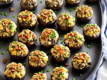 Blue Bacon Stuffed Mushrooms