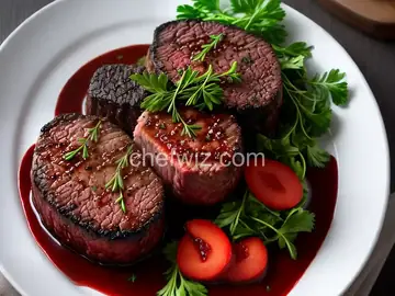 Blue Cheese Crusted Filet Mignon with Port Wine Sauce