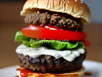 Blue Stuffed Buffalo Burger