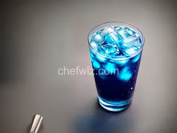 Blue soda drink