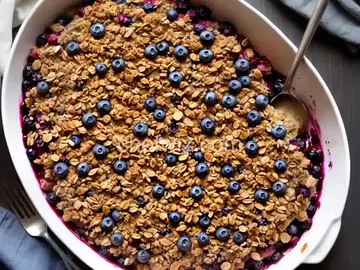 Bluebarb Blueberry Rhubarb Crisp