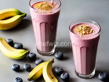 Blueberry, Banana, and Peanut Butter Smoothie