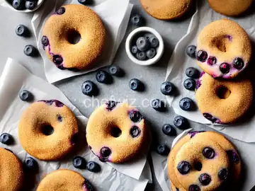 Blueberry Cake Doughnuts