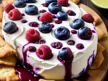 Blueberry Cream Cheese with Raspberries