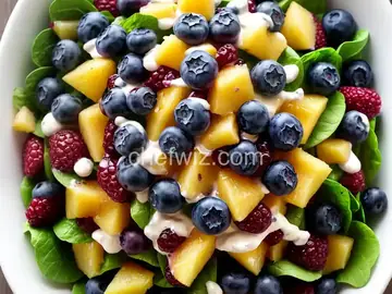 Blueberry-Pineapple Salad with Creamy Yogurt Dressing