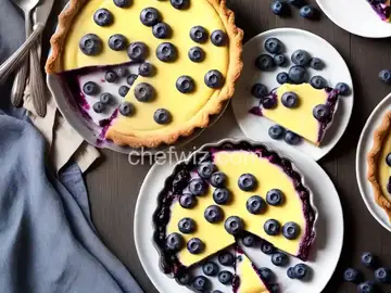 Blueberry and Vanilla Custard Tart
