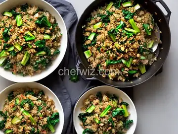 Bok Choy and Kale Fried Rice With Fried Garlic Recipe