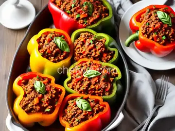 Bolognese Stuffed Bell Peppers