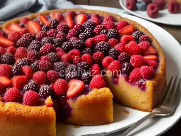Boozy Berry Upside-Down Cake