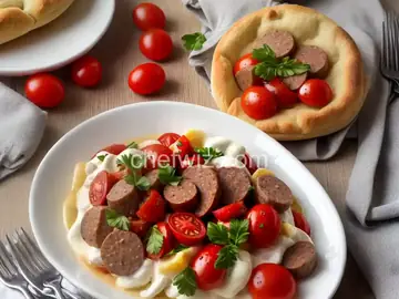 Bow Ties with Sausage, Tomatoes, and Cream