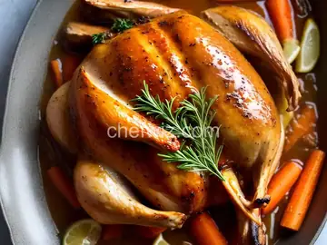 Braise-Roasted Chicken with Lemon and Carrots