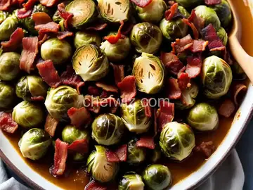 Braised Brussels Sprouts with Bacon