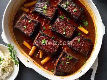 Braised Short Ribs with 40 Cloves of Garlic