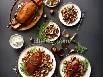 Braised and Roasted Pork Shanks With Prosciutto and Porcini Mushrooms