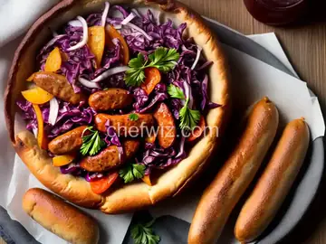 Bratwurst and Red Cabbage