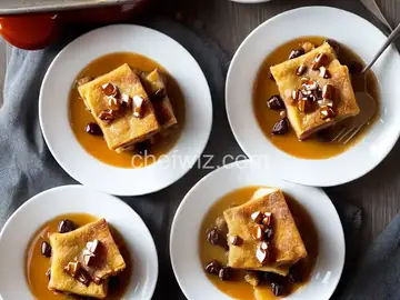 Bread Pudding with Praline Sauce