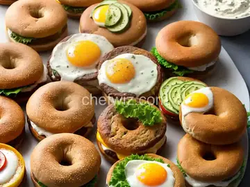 Breakfast Bagel Burgers