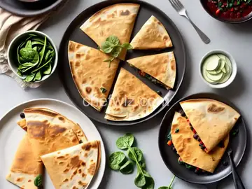 Breakfast Quesadillas with Spinach and Black Beans