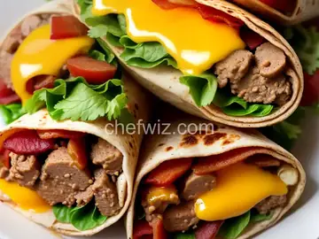Breakfast burritos bacon or sausage or both