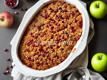 Brenda's Apple and Pomegranate Crisp