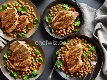 Brick-Pressed Chicken with Chickpea Conserva