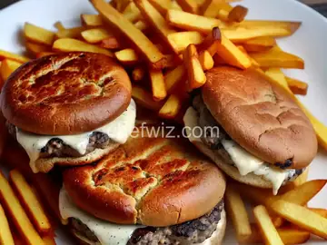 Brie Burgers with Fries