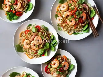 Bright and Spicy Shrimp Noodle Salad