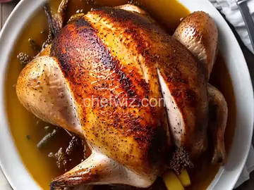 Brined Herb-Crusted Turkey with Apple Cider Gravy