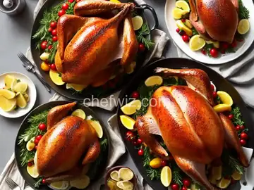 Brined Roast Turkey Breast with Confit Legs