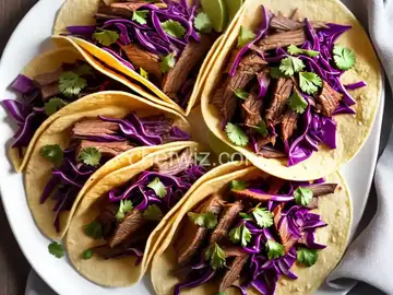 Brisket Tacos With Red Cabbage