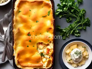 British Fish Pie with Mashed Potato Topping