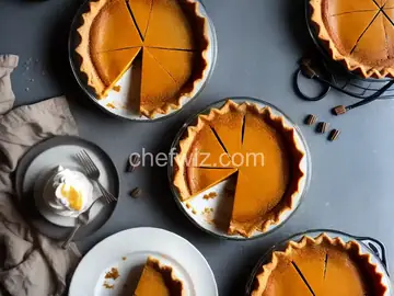 Brûléed Bourbon-Maple Pumpkin Pie