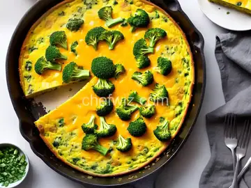Broccoli, Cheddar & Spinach Frittata