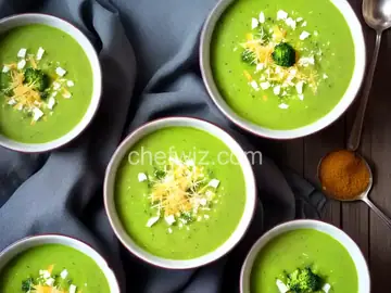 Broccoli Soup with Cheddar Cheese