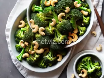 Broccoli with Garlic Butter and Cashews