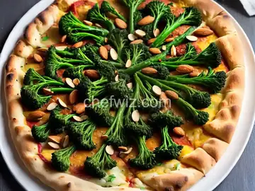 Broccolini Almond Pizza