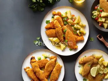 Broiled Chicken Tenders with Pineapple Relish