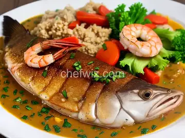 Broiled Grouper with Creamy Crab and Shrimp Sauce